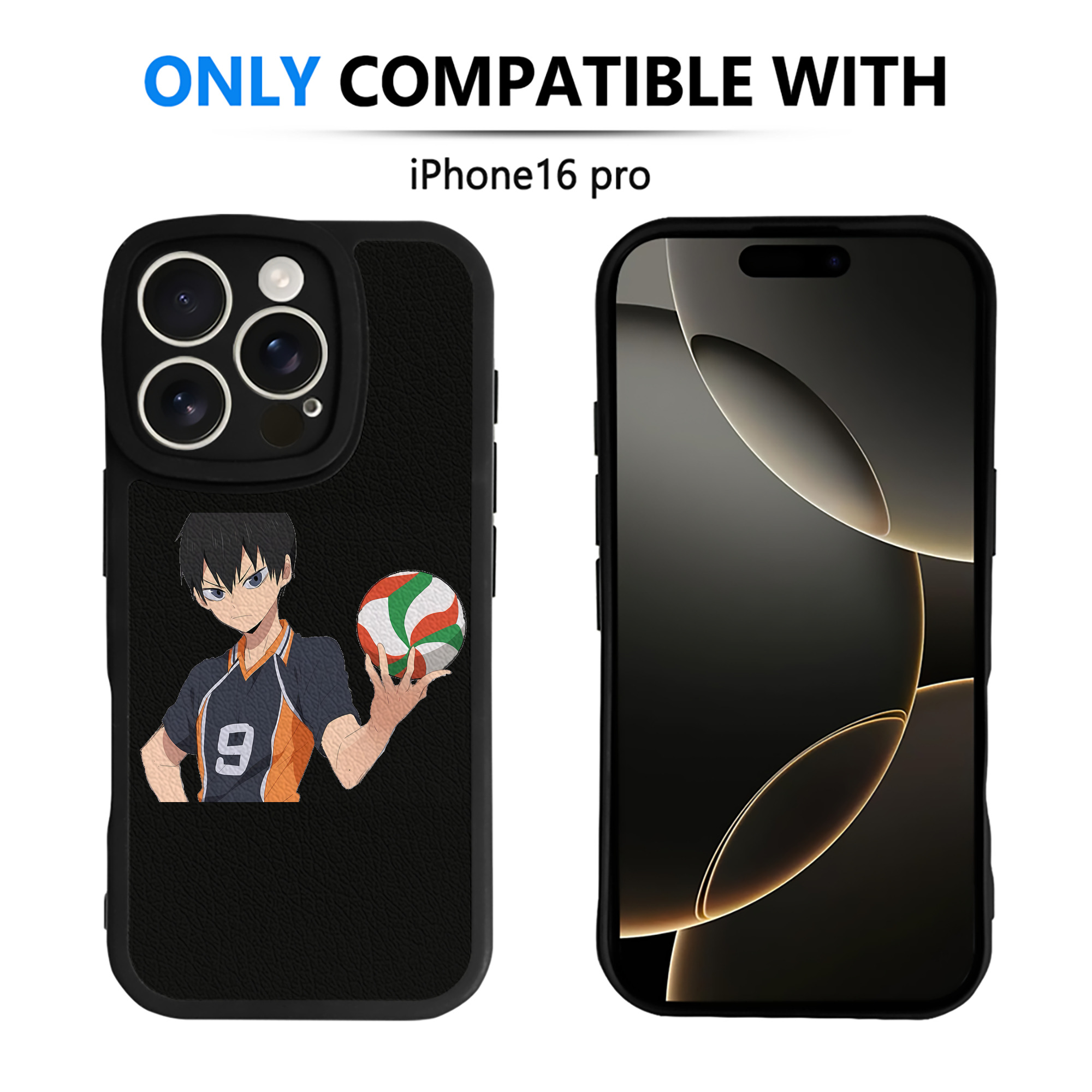 （画像用） ハイキュー!! Haikyu!! 【iPhone 16シリーズ対応】シリコンスマホケース（レザー調） 材質：シリコン